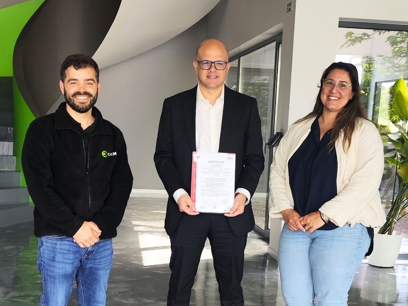 Entrega dos certificados EN 1090 e ISO 9001 à CCM pela TÜV AUSTRIA Iberia