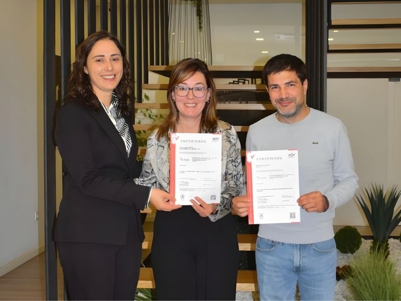 Entrega dos certificados ISO 9001, ISO 14001 e ISO 45001 à Forcefer pela TÜV AUSTRIA Iberia