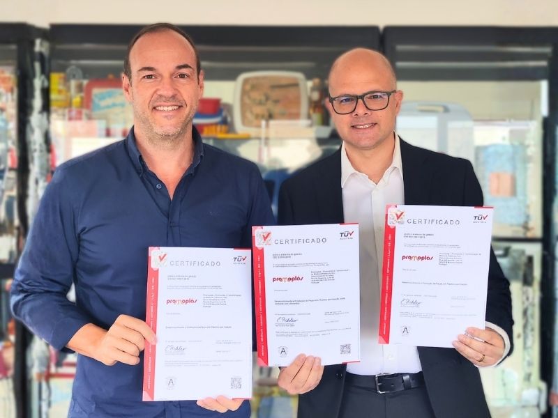 Renovação das certificações ISO 9001, ISO 14001 e ISO 22000 da Promoplás pela TÜV AUSTRIA Iberia